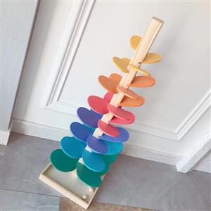 Creative Wooden Music Tree 1.7 Rainbow Building Blocks Marble Sound Tree Kids Color Tracking Parent-Child Toys