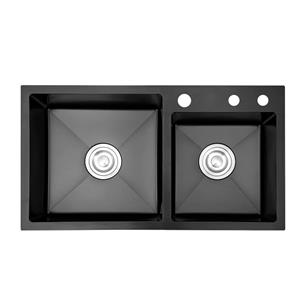 T double sink dishwashing basin kitchen household dishwashing trough